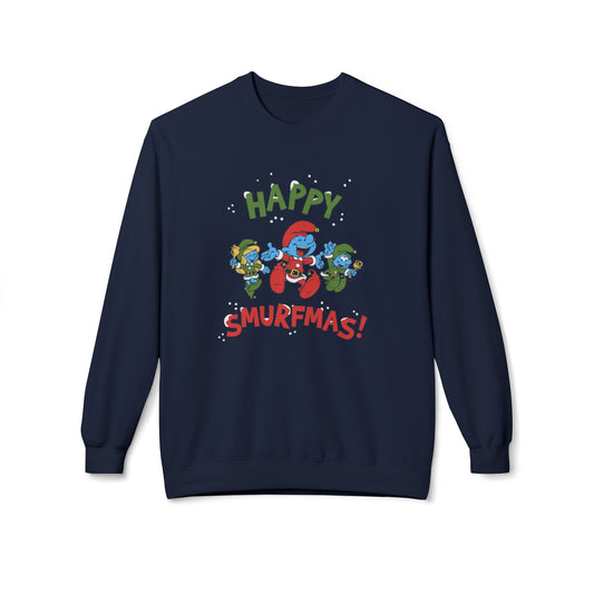 ‘Happy Smurfmas’ Festive Crewneck Sweatshirt