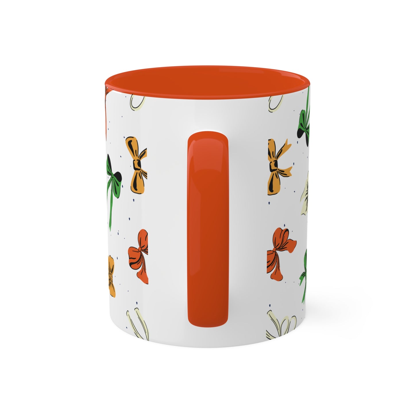 Coquette Bows #1 - 11 oz Mug, Green or Orange Interior