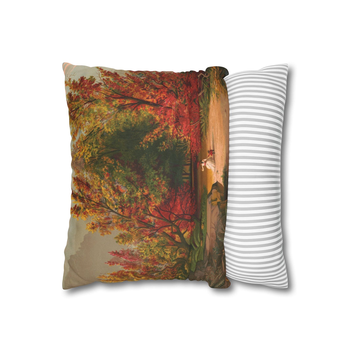 Autumn Days Faux Suede Square Pillowcase