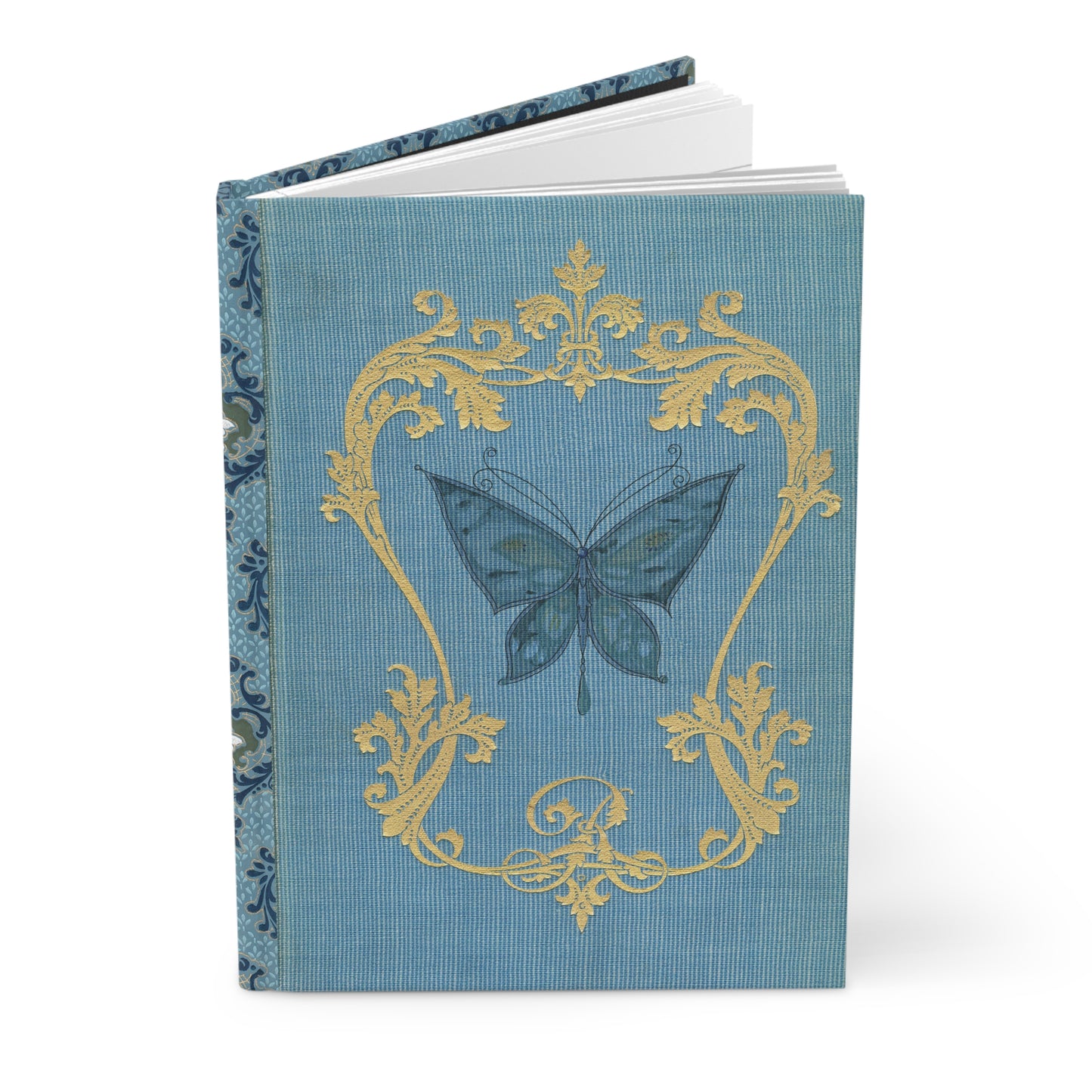 Blue Butterfly Hardcover Lined Journal