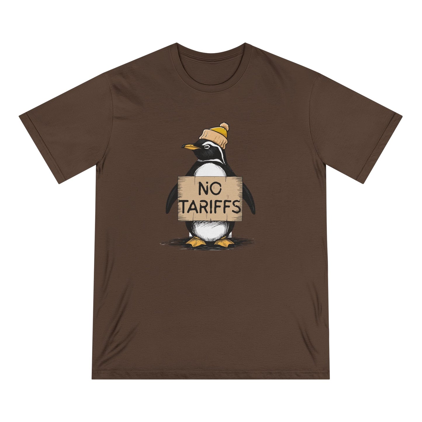 Organic Unisex Tee - ‘NO TARIFFS’ Penguin