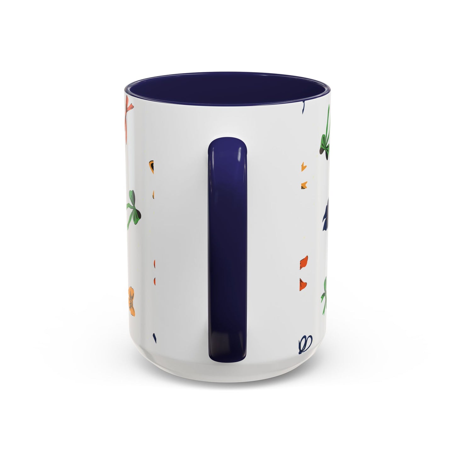 Coquette Ribbon Bows #4 | 15 oz. Mug, Navy Blue Interior