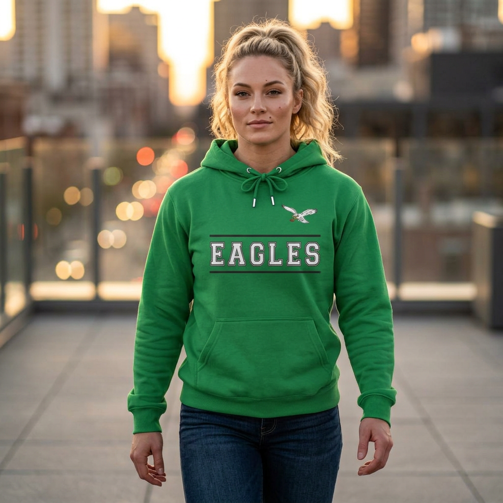 Eagles Vintage Style Collegiate Hoodie