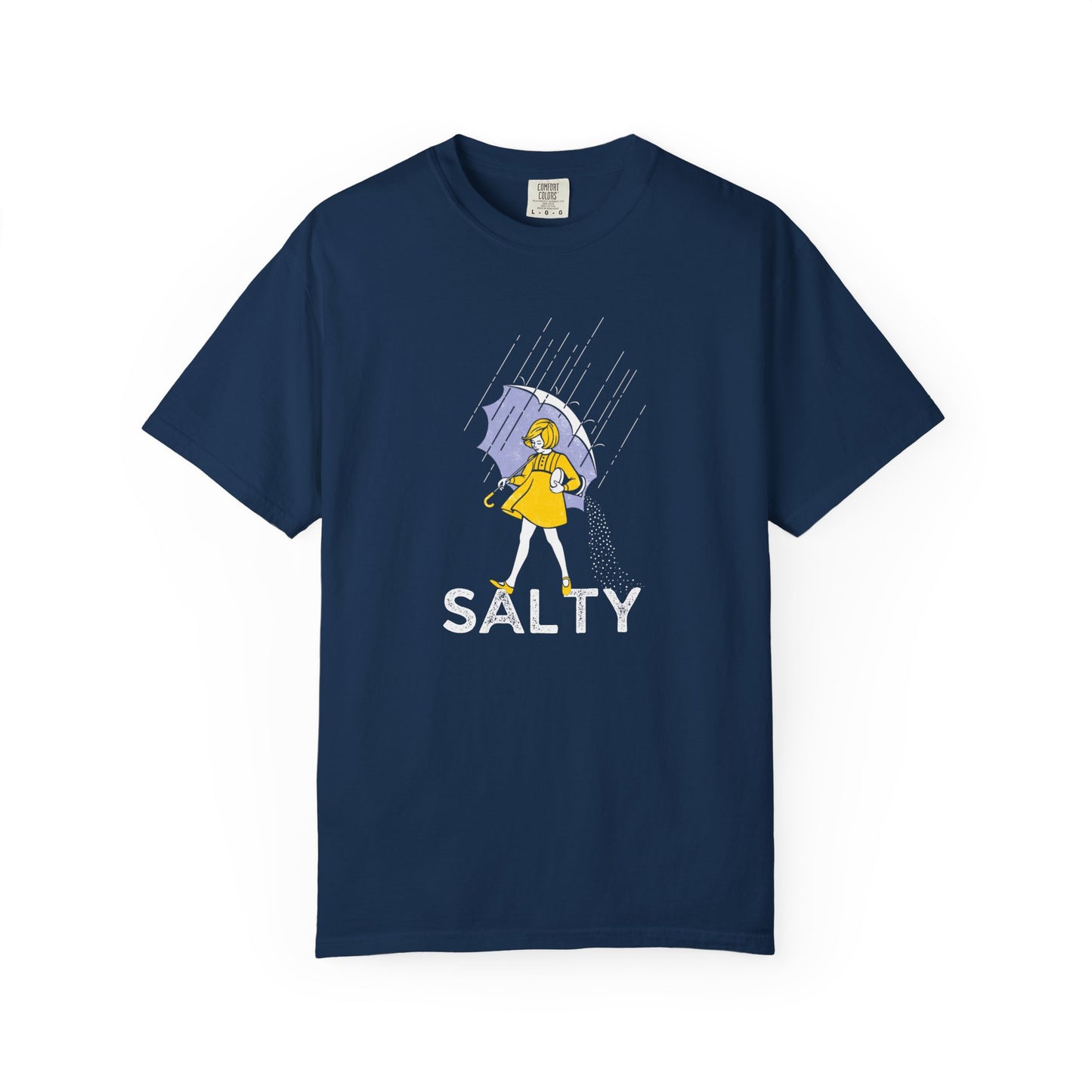 Salty Rain Girl T-Shirt — Funny Retro Illustration Tee