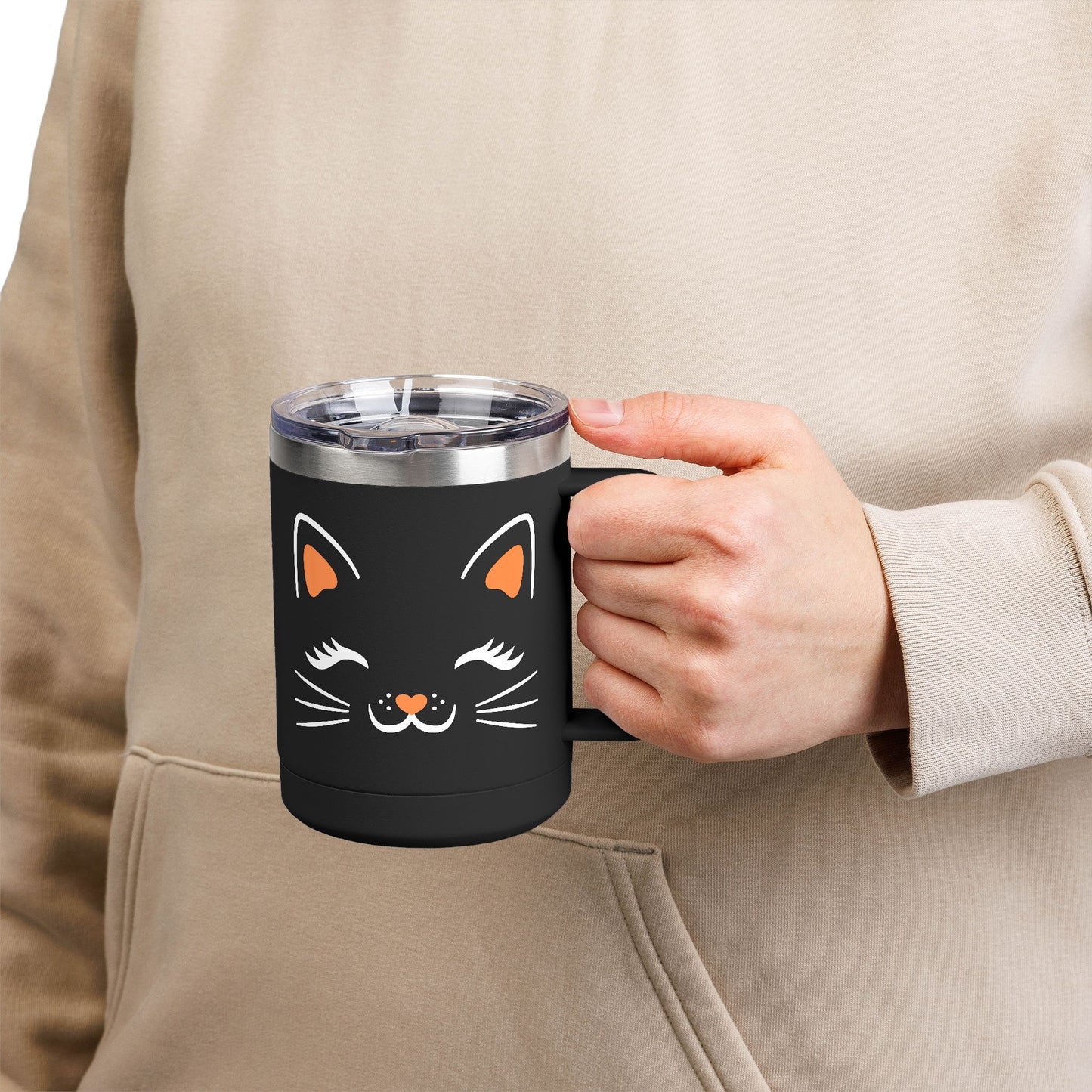 Black Cat Coffee Mug Tumbler