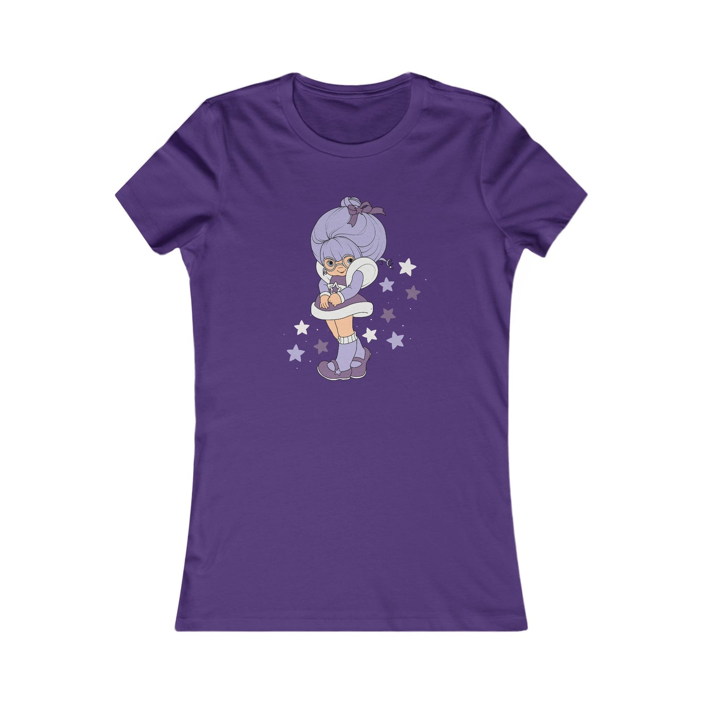 Rainbow Brite Women’s Slim Fit Tee - Shy Violet