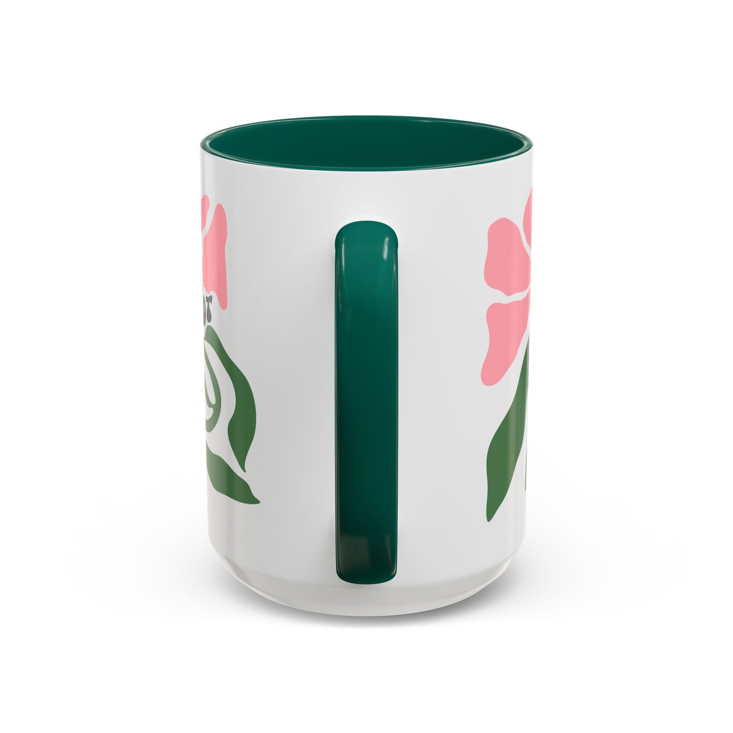 'FDT' Pink Floral Ceramic Mug