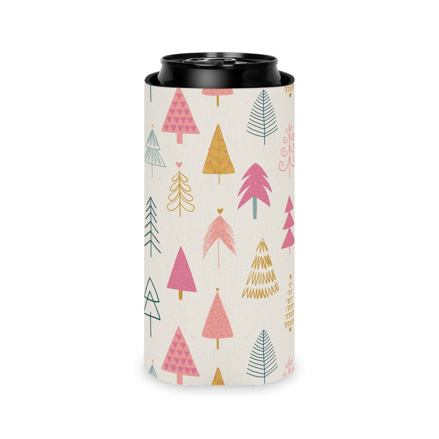 Can Cooler, Standard or Slim Size - Whimsy Christmas Tree