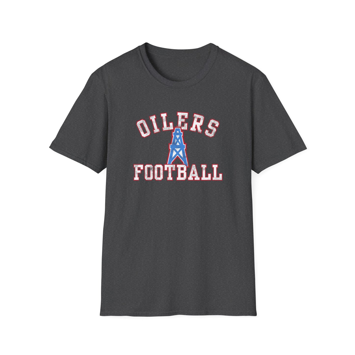 Houston Oilers Distressed “Oilers Football” Unisex T-Shirt | Up to 5X