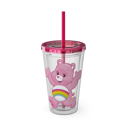 Care Bears 16oz Tumbler with Straw — Cheer Bear