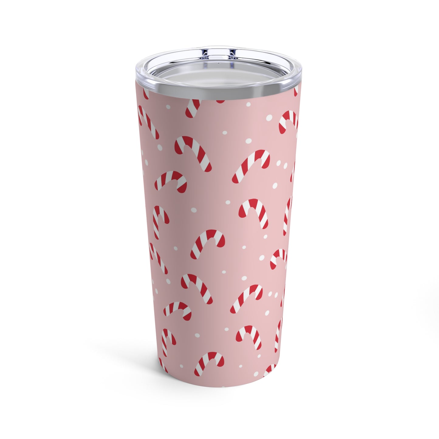 Holiday Tumbler, 20oz - Peppermint Pink Candy Canes