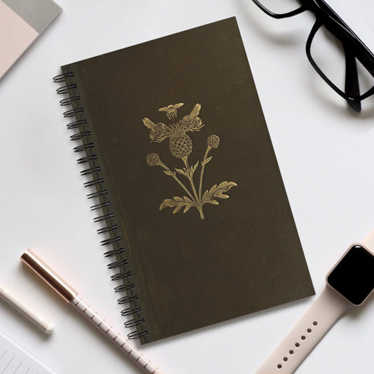 Spiral Notebook - Scottish Thistle | Blank, Lined, Dot Grid, Task