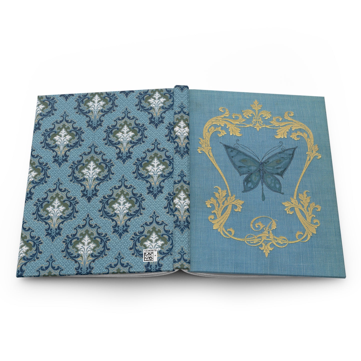 Blue Butterfly Hardcover Lined Journal