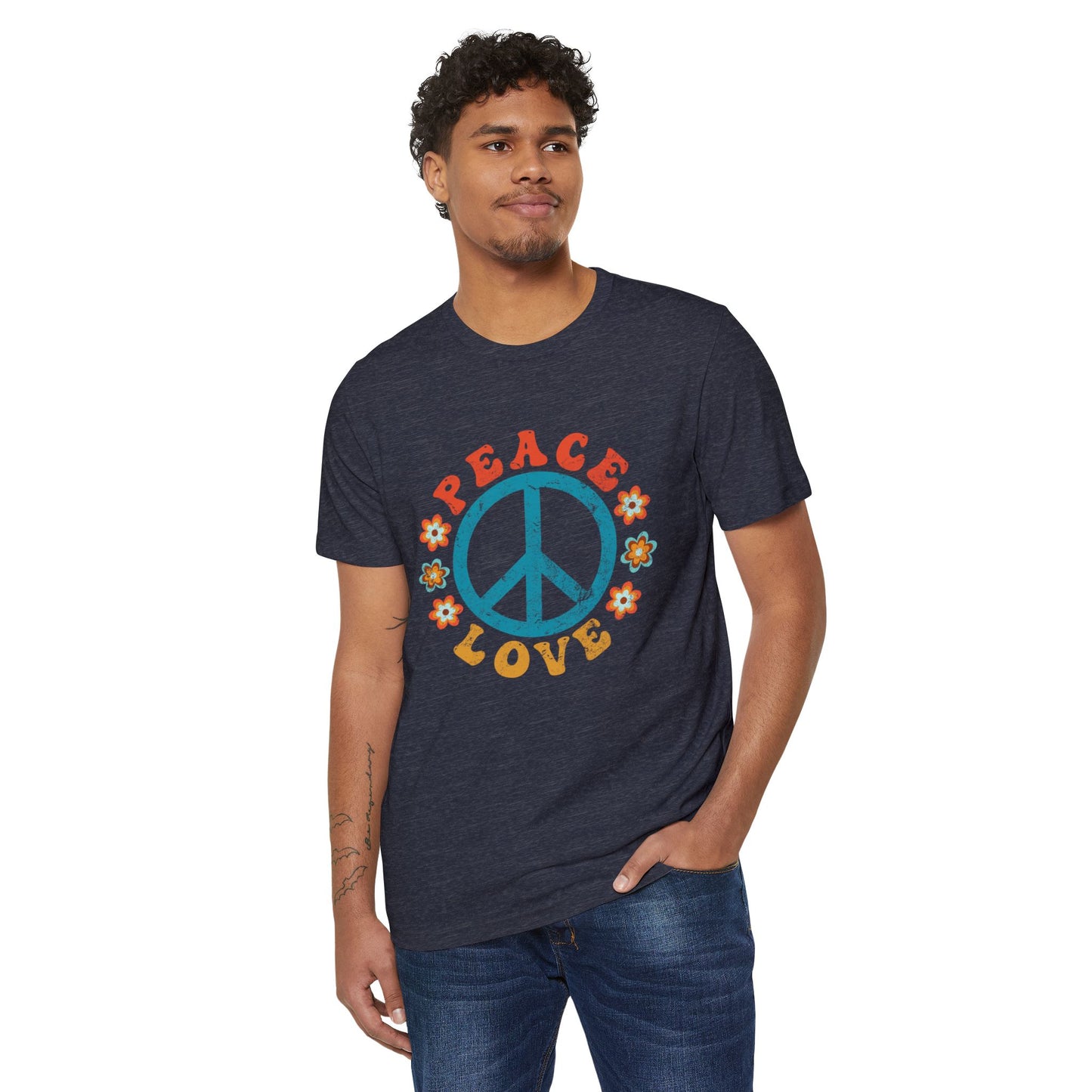 Eco-Friendly Unisex Tee - Peace & Love