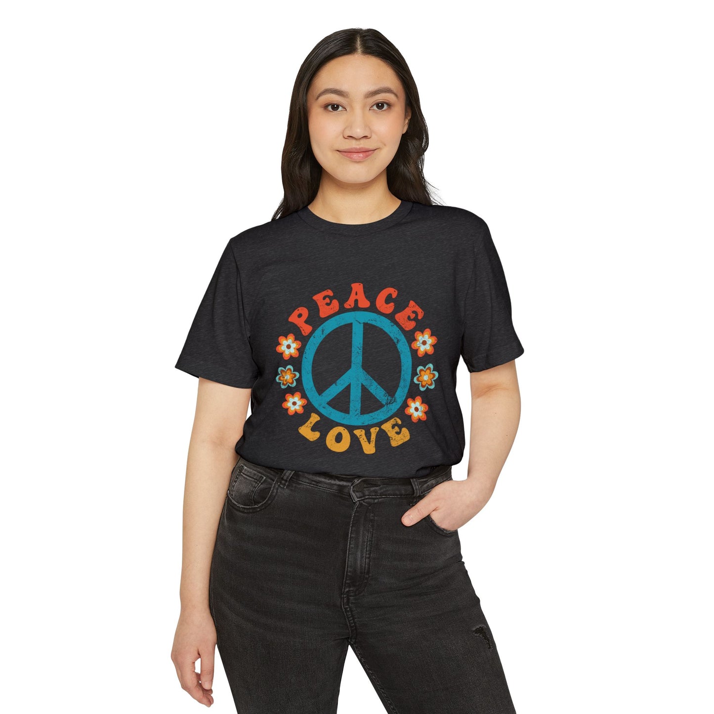 Eco-Friendly Unisex Tee - Peace & Love