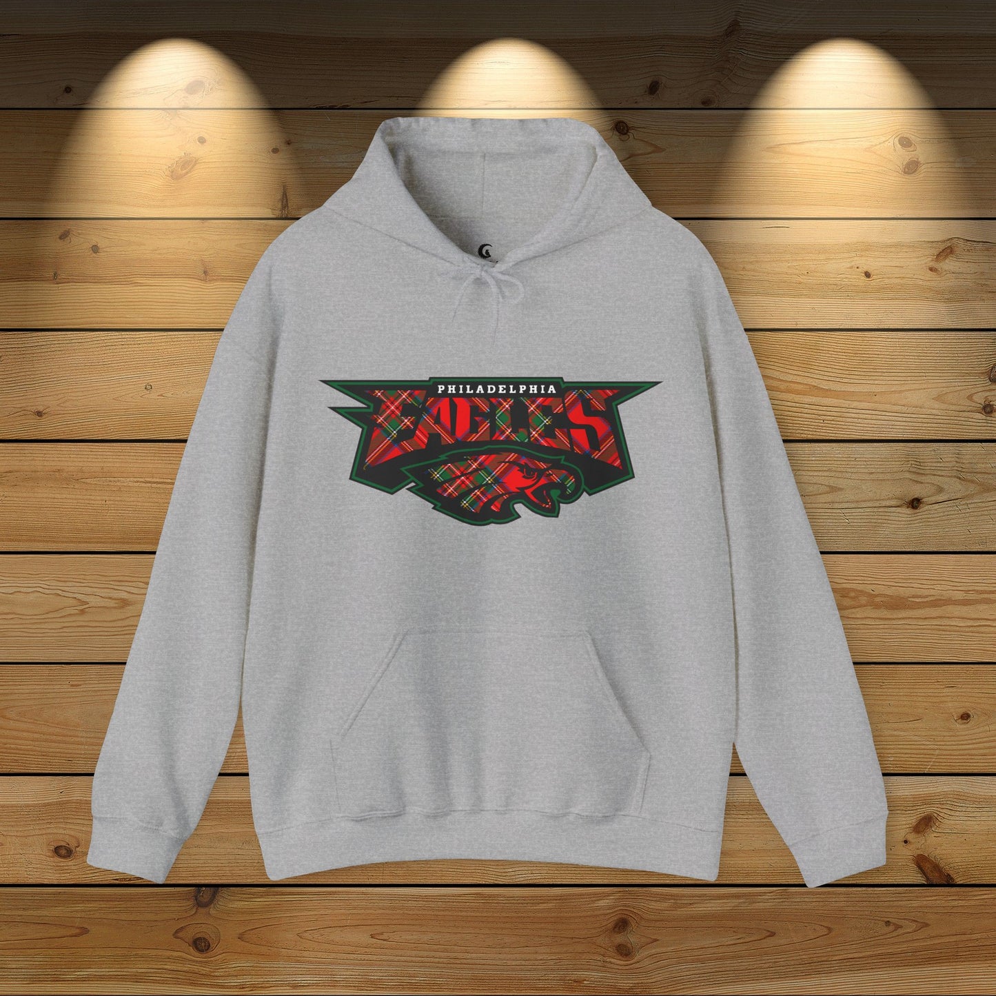 Eagles Christmas Tartan Unisex Hooded Sweatshirt