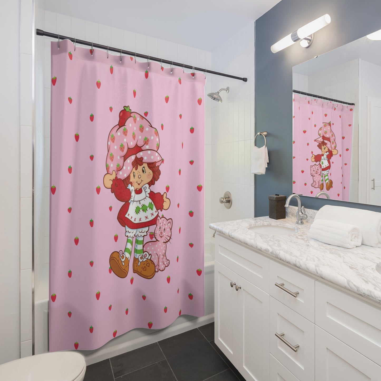 Strawberry Shortcake Kids Shower Curtain