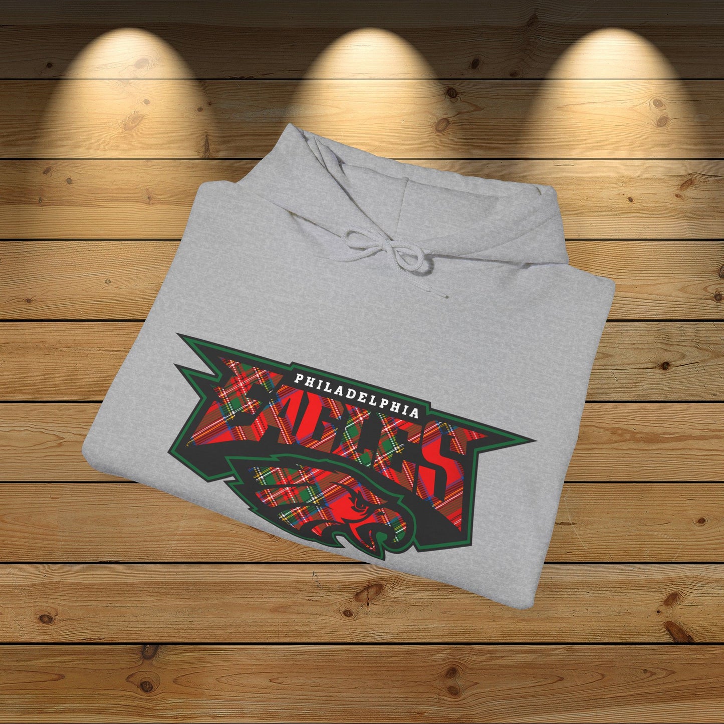 Eagles Christmas Tartan Unisex Hooded Sweatshirt