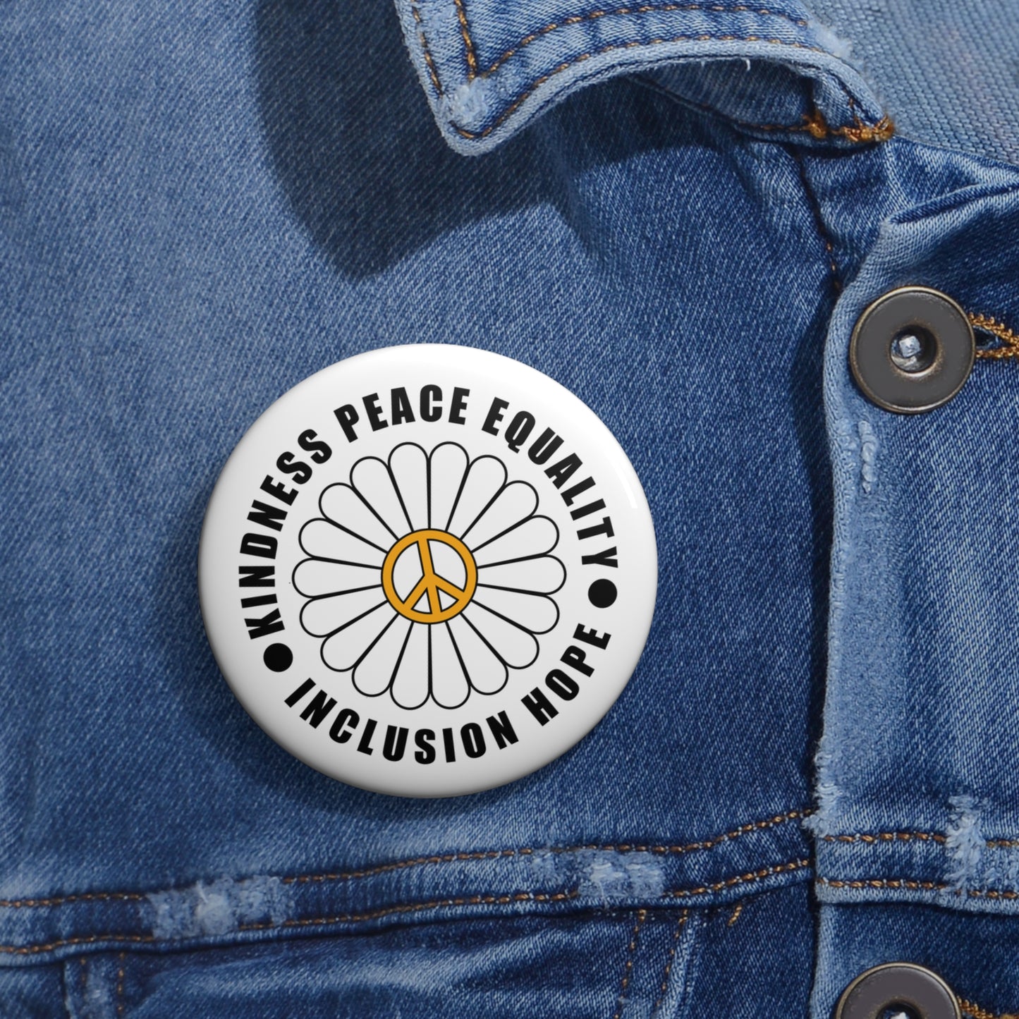 Statement Pins - PEACE & KINDNESS [white]