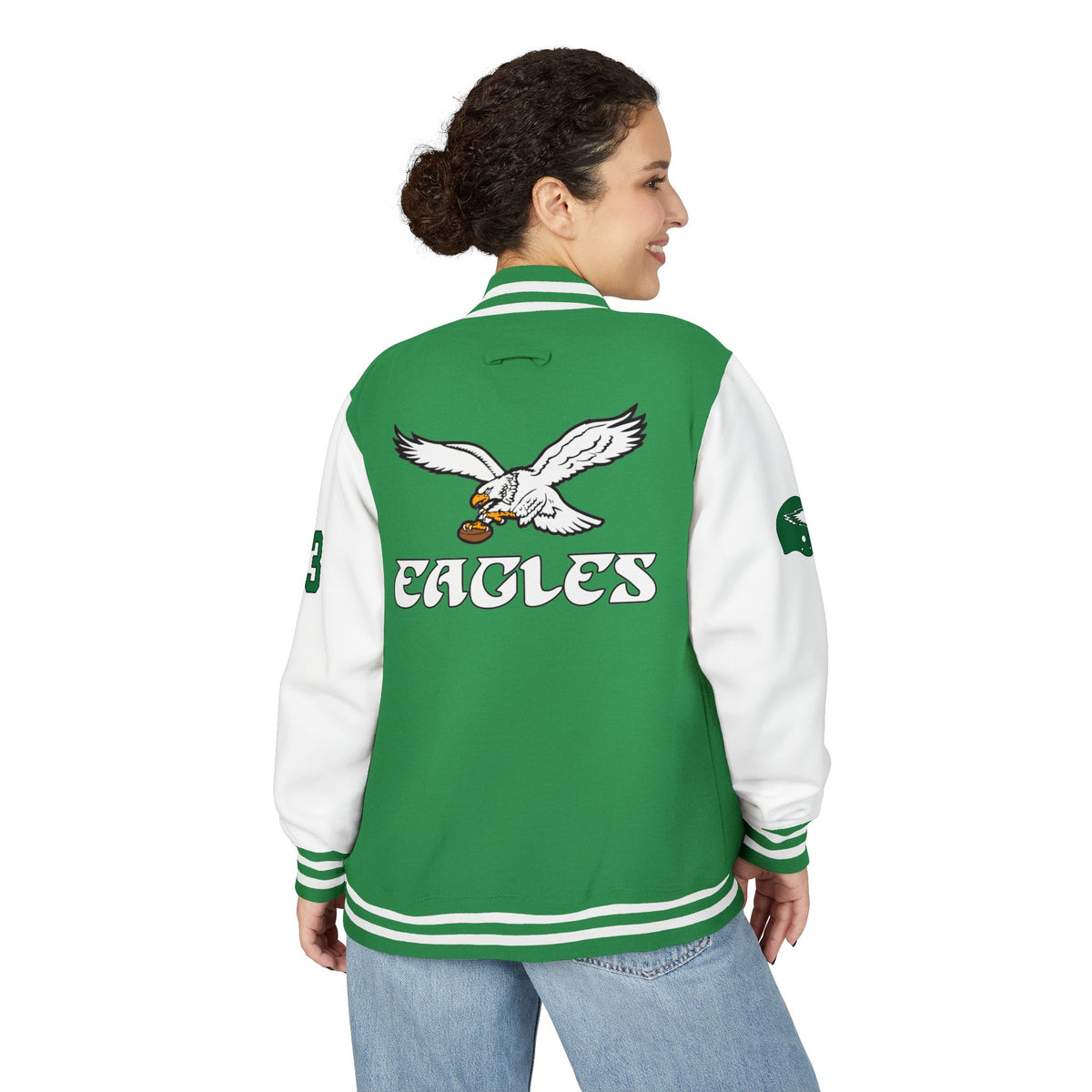 Eagles Green Varsity Letterman Jacket