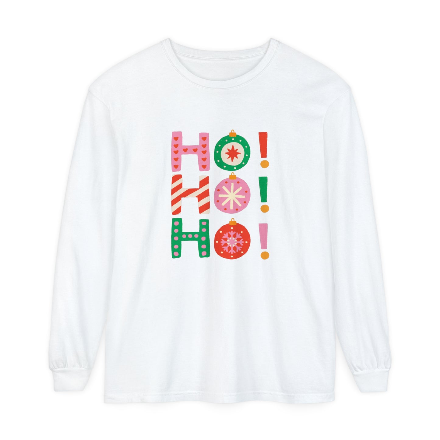 Candy Christmas “Ho! Ho! Ho!” Unisex Long Sleeve Tee