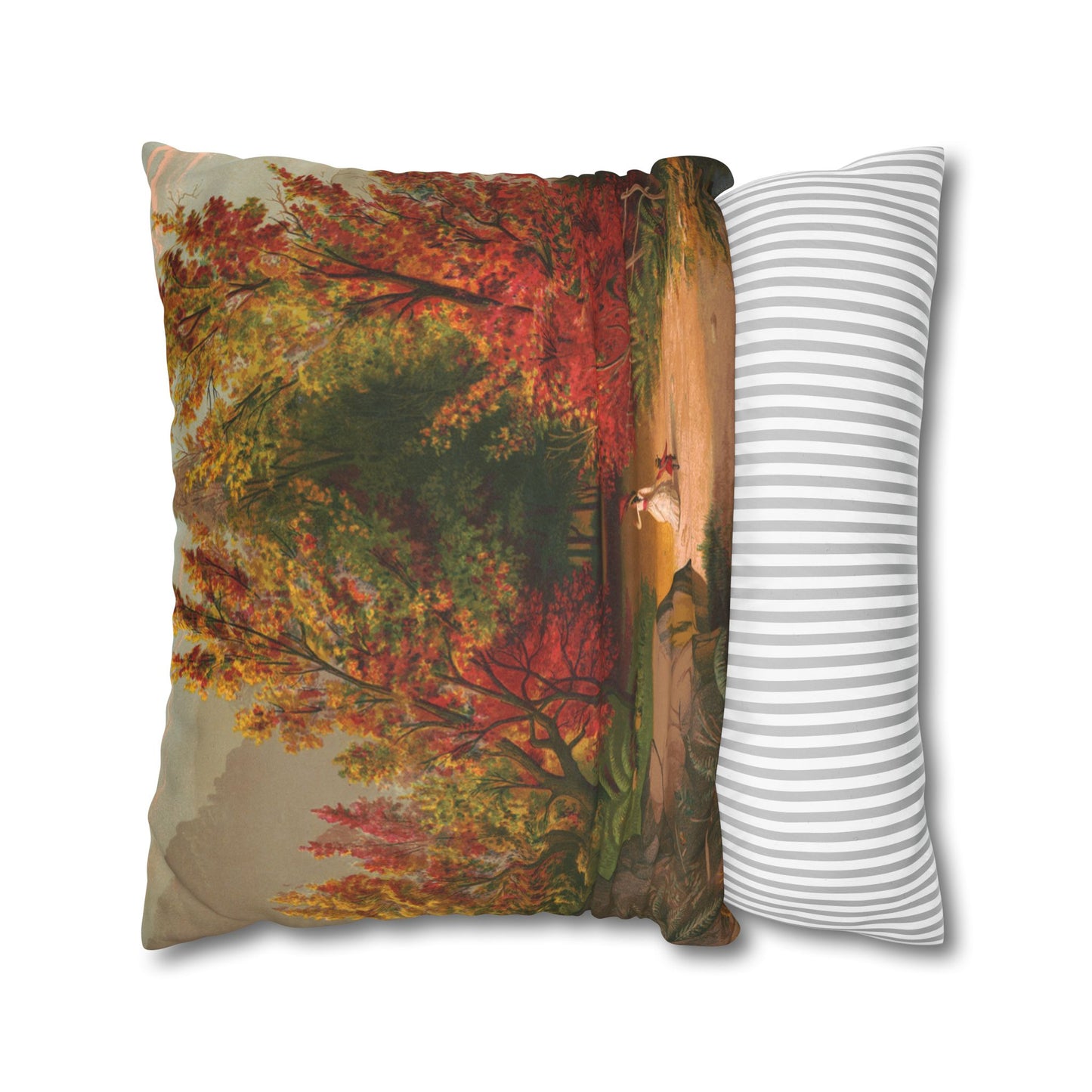 Autumn Days Faux Suede Square Pillowcase