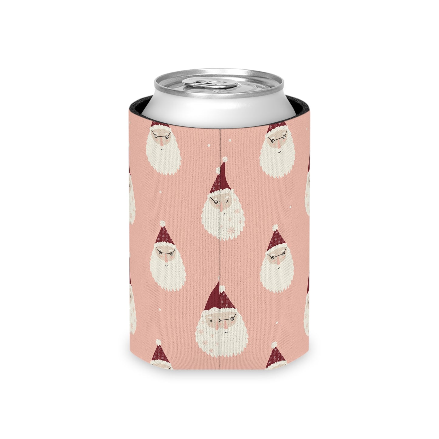 Can Cooler, Standard or Slim Size - Pink Santa