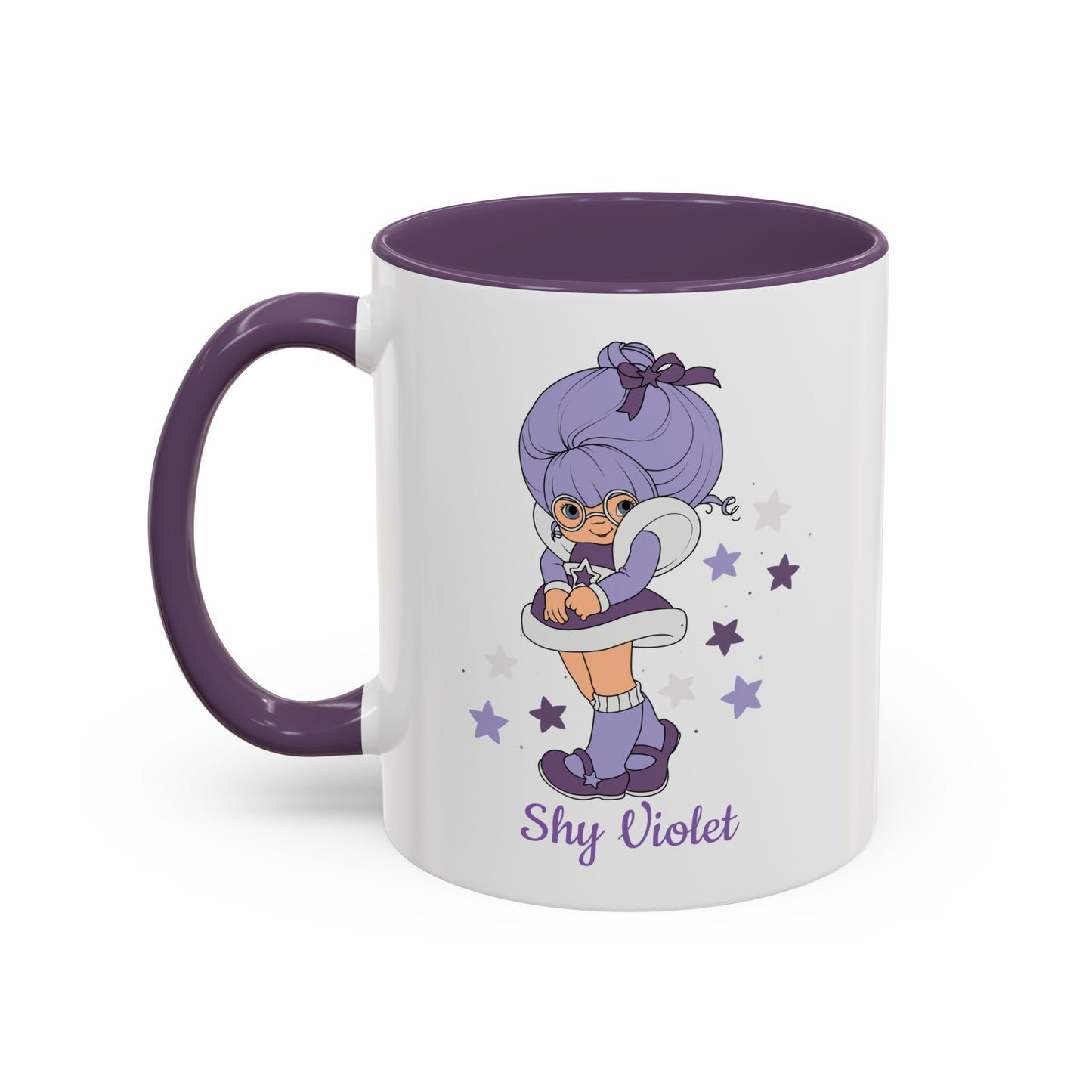 Rainbow Brite Color Kids Ceramic Mug - Shy Violet, 11oz/15oz