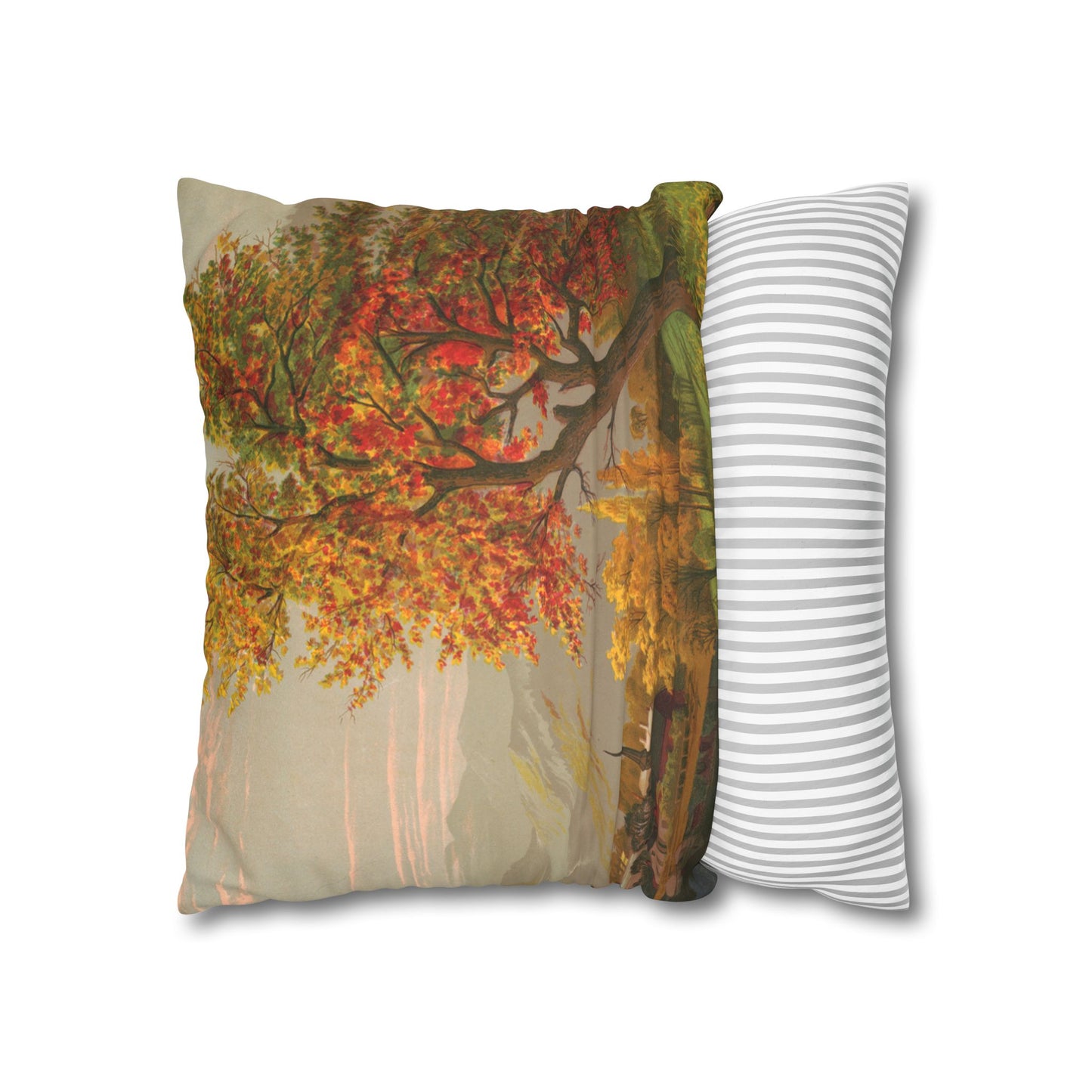 Autumn Days Faux Suede Square Pillowcase