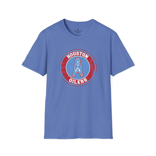 Houston Oilers Distressed Emblem Unisex T-Shirt | Up to 5X