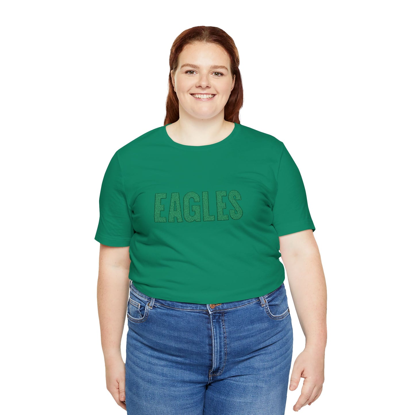 Eagles Green Tone-on-Tone Embroidered Tee