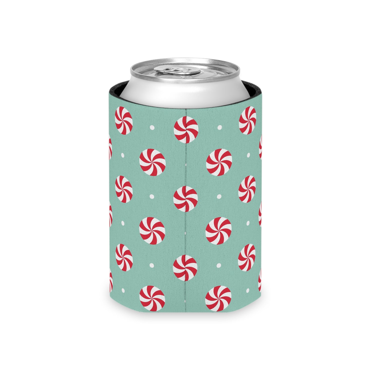 Can Cooler, Standard or Slim Size - Peppermint Swirl Candies