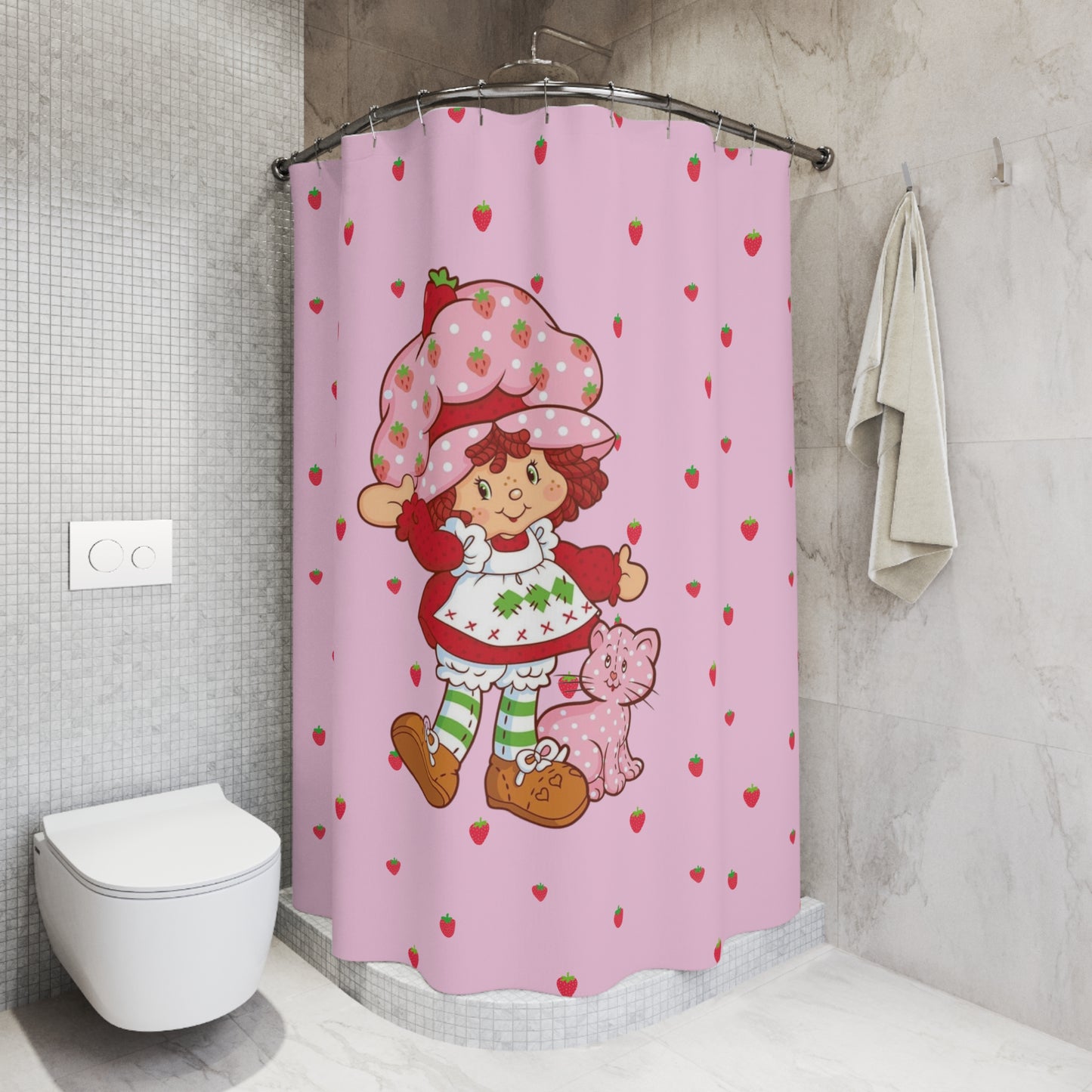 Strawberry Shortcake Kids Shower Curtain