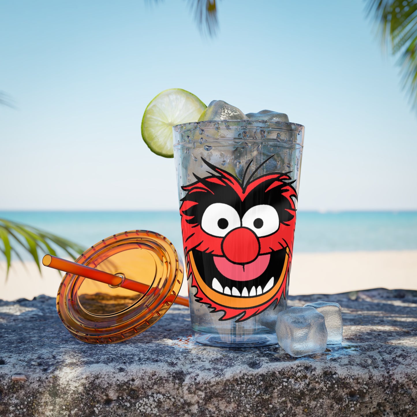 The Muppets 16oz Acrylic Tumbler with Straw — Animal