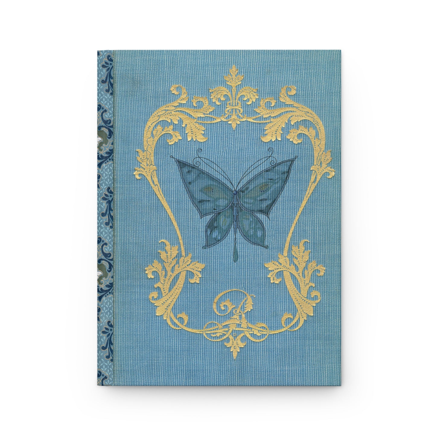 Blue Butterfly Hardcover Lined Journal