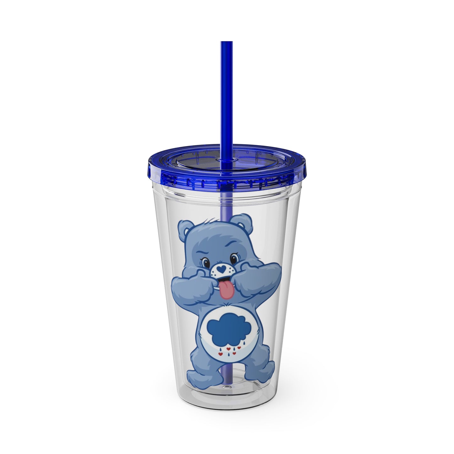 Care Bears 16oz Tumbler with Straw — Grumpy Bear