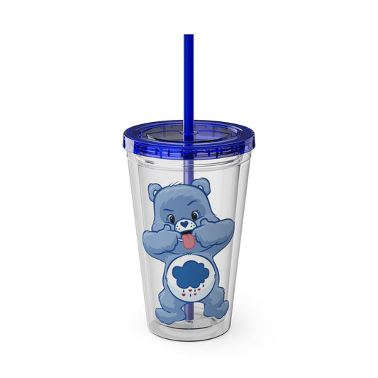 Care Bears 16oz Tumbler with Straw — Grumpy Bear