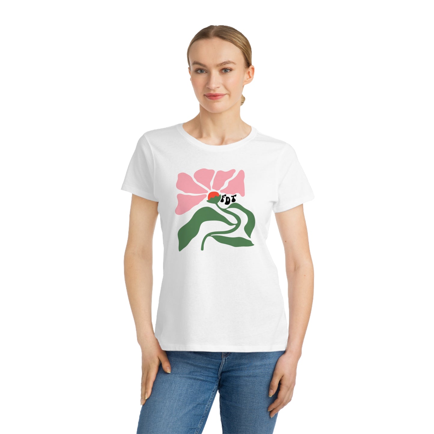 ‘FDT’ Anti-Trump Pink Floral Organic Women’s Tee