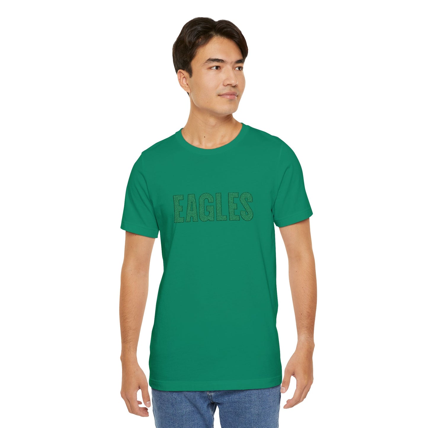 Eagles Green Tone-on-Tone Embroidered Tee