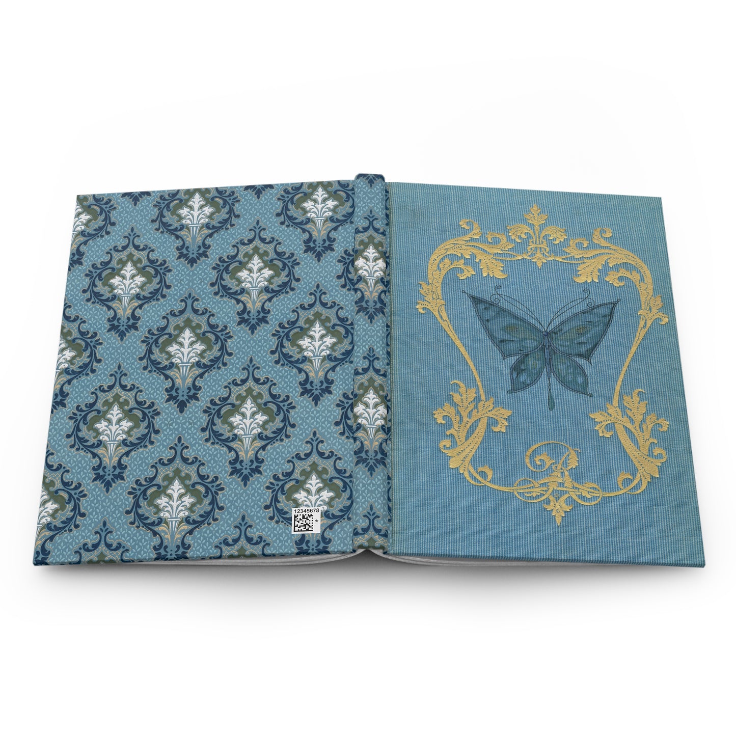 Blue Butterfly Hardcover Lined Journal