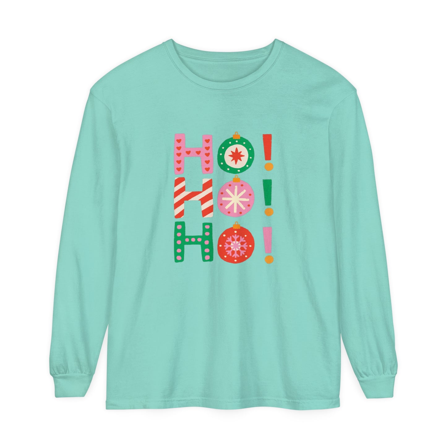 Candy Christmas “Ho! Ho! Ho!” Unisex Long Sleeve Tee