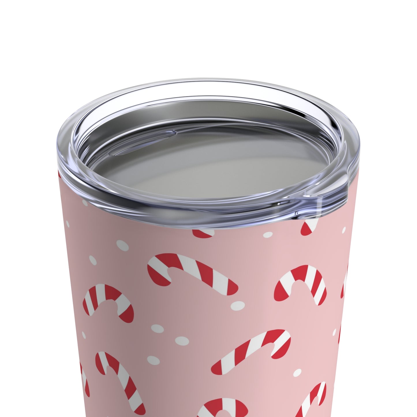 Holiday Tumbler, 20oz - Peppermint Pink Candy Canes