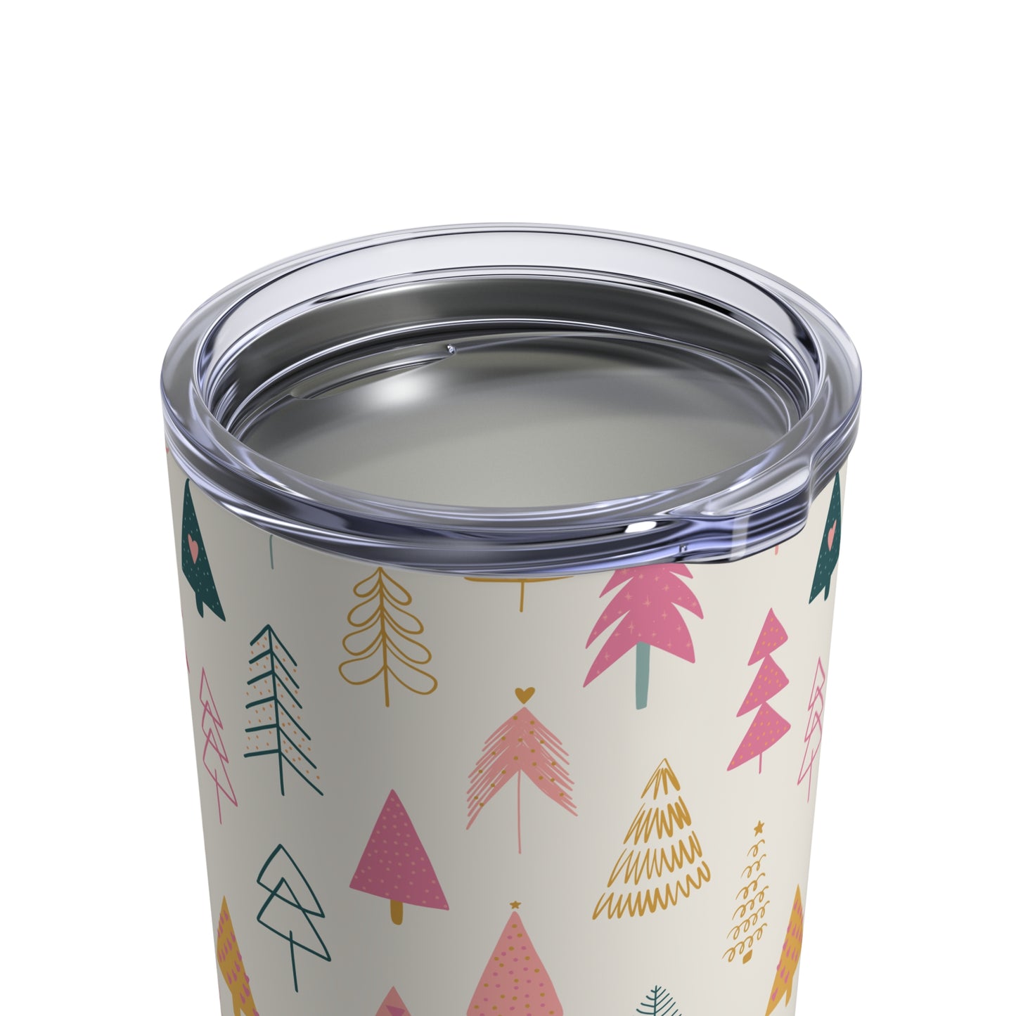 Rocks Tumbler, 10 oz - Whimsy Christmas Trees