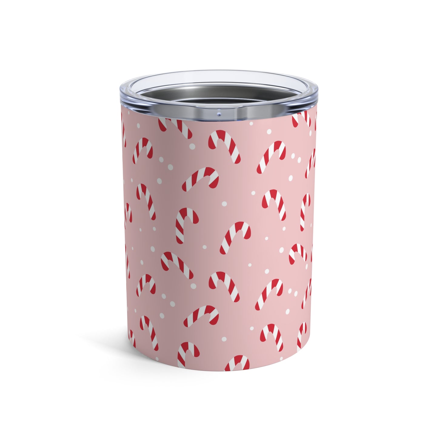 Rocks Tumbler, 10 oz - Peppermint Pink Candy Canes