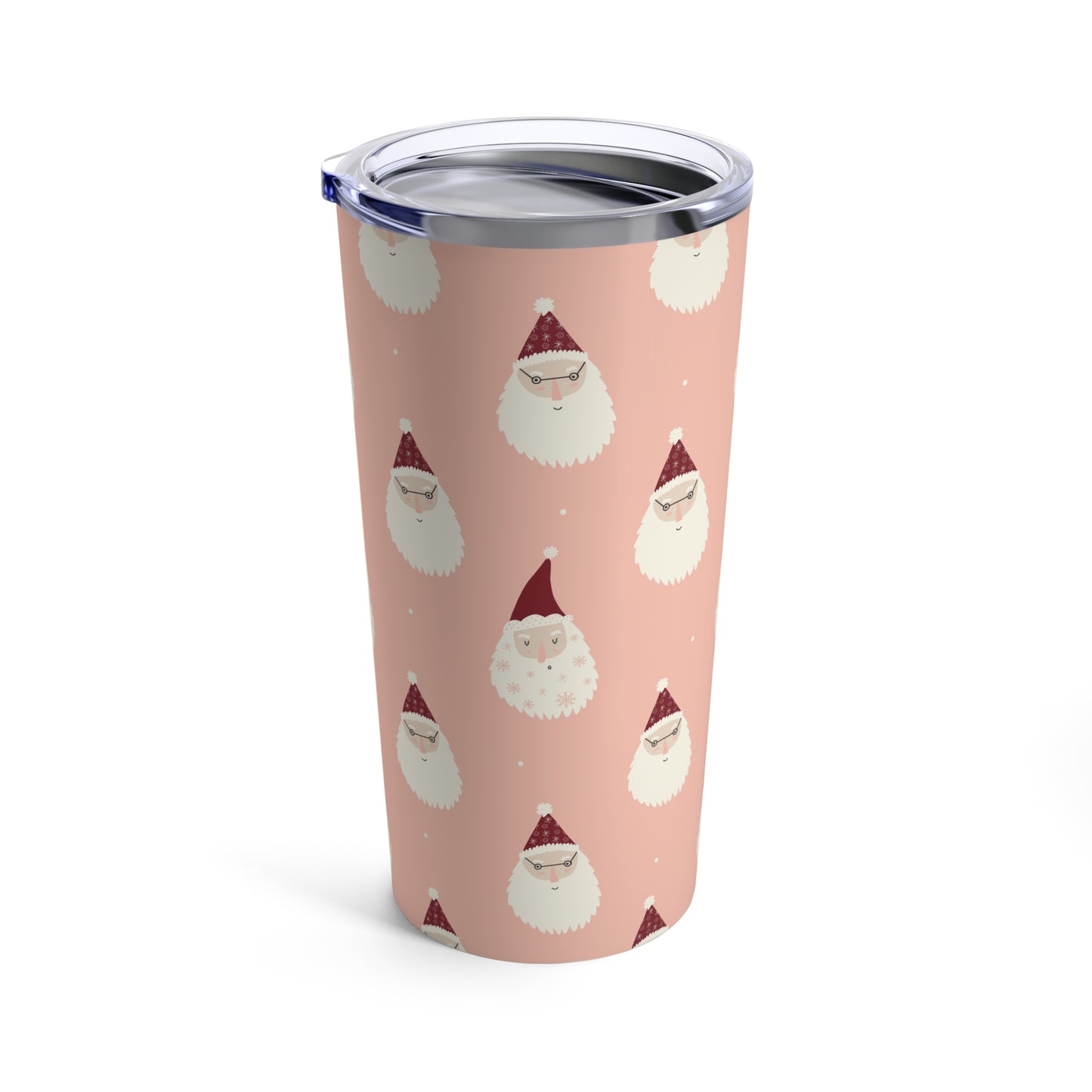 Holiday Tumbler 20oz, Pink Santa