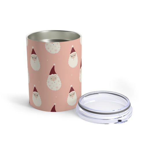 Rocks Tumbler, 10 oz - Pink Santa