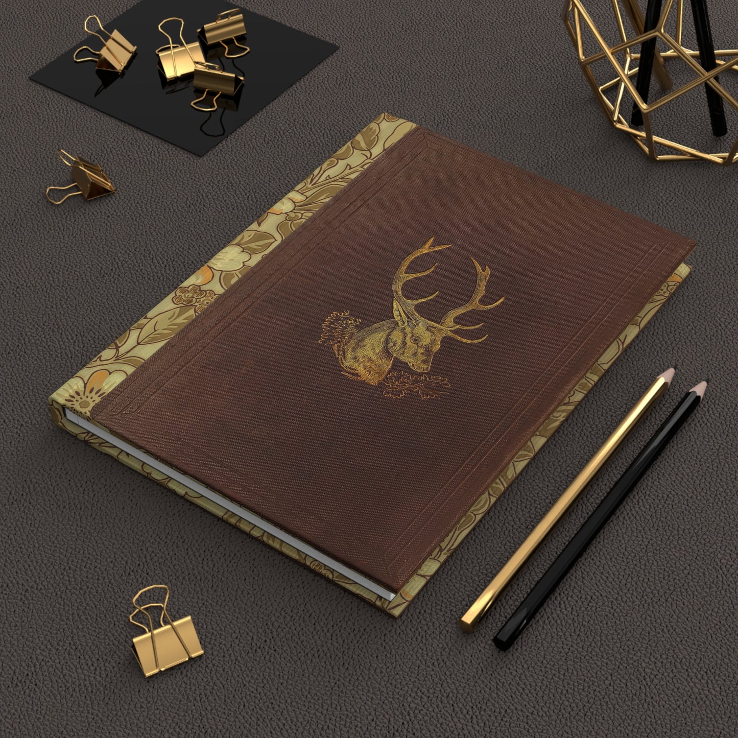 Gold Stag Hardcover Lined Journal