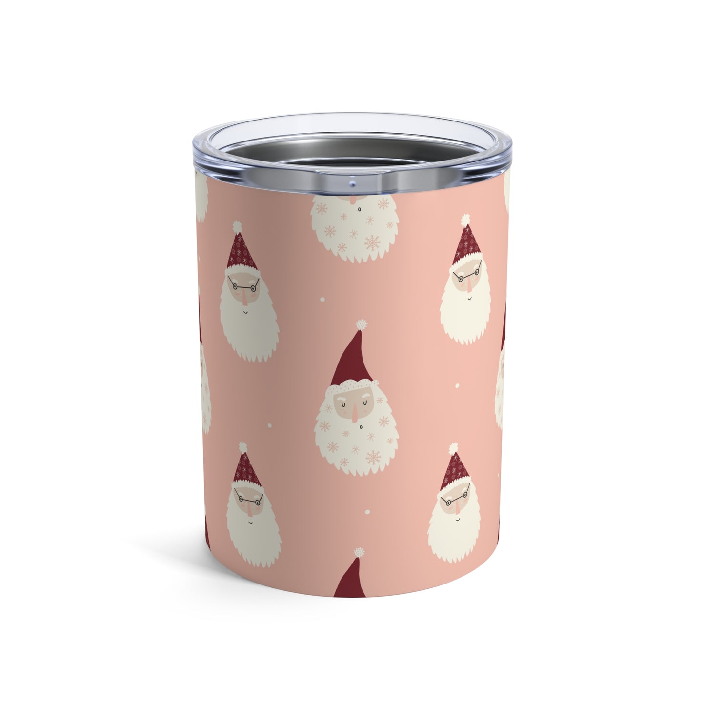 Rocks Tumbler, 10 oz - Pink Santa