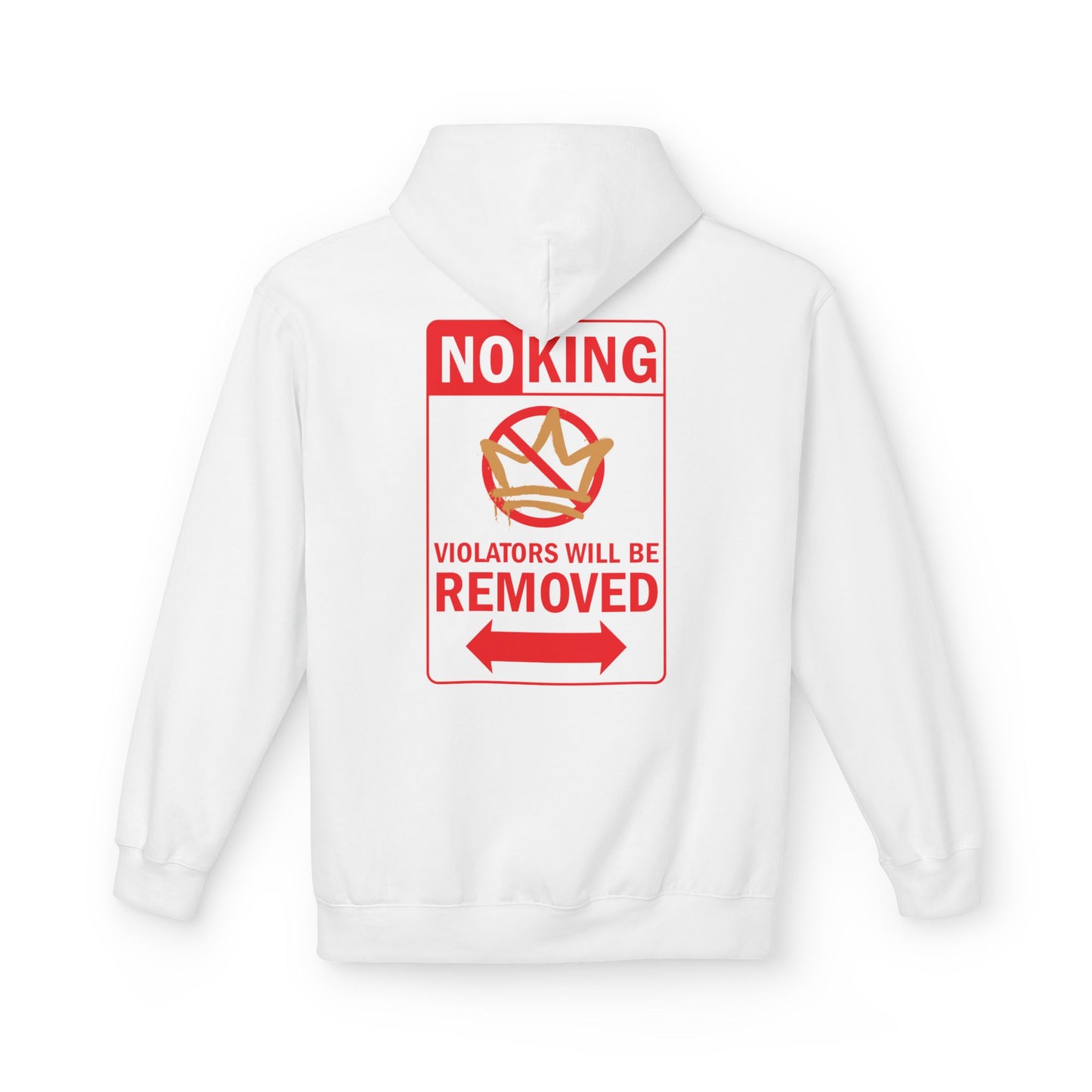 NO KINGS Political Protest Softstyle Hoodie