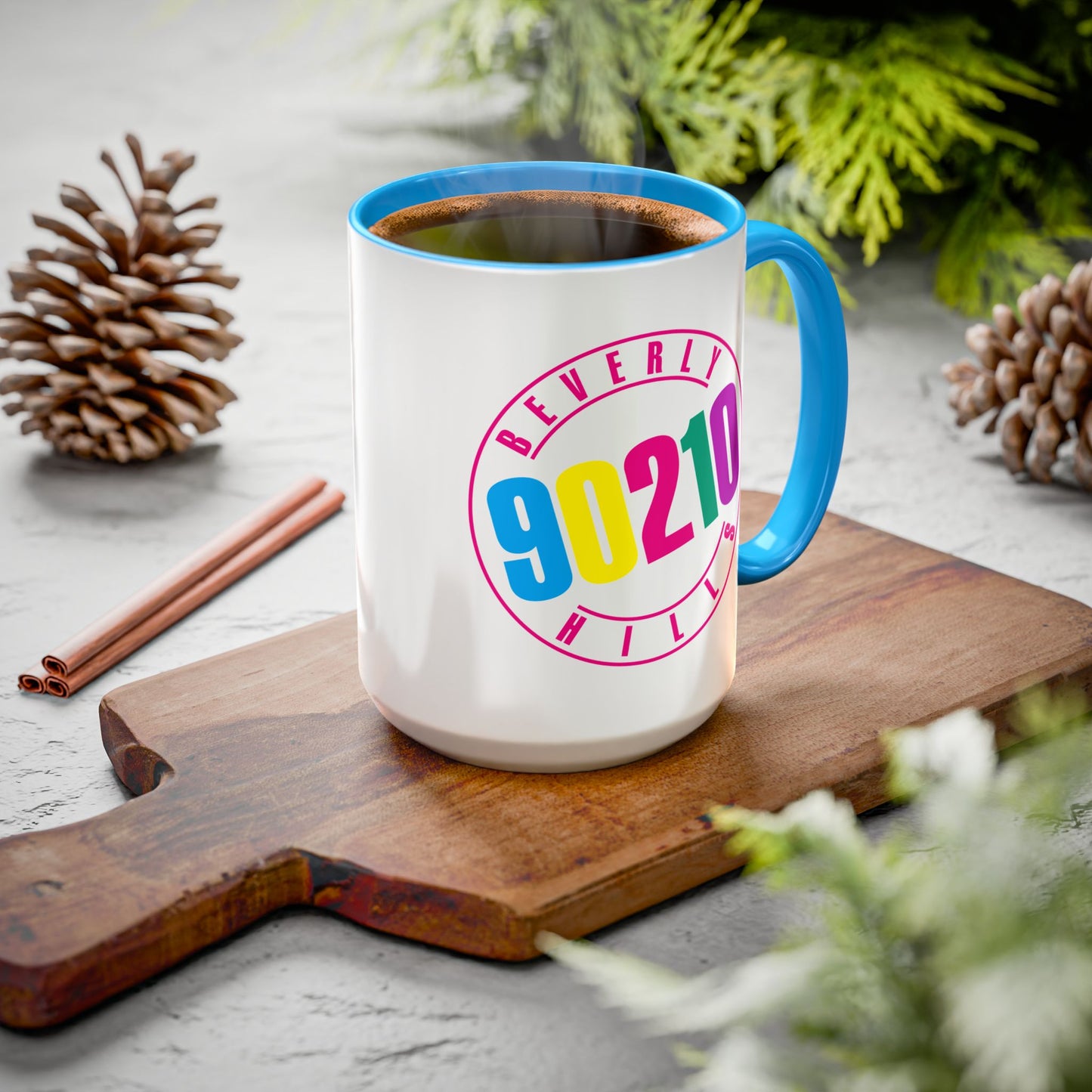 90210 Colorful Accent Mug (11oz & 15oz)